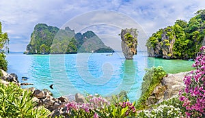 James Bond Island on Phang Nga bay, Thailand