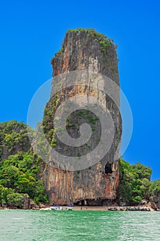 James Bond Island Phuket Thailand. Lovely rock in the middle of the ocean