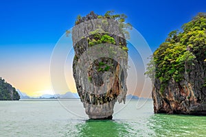 James Bond Island Phuket Thailand. Lovely rock in the middle of the ocean