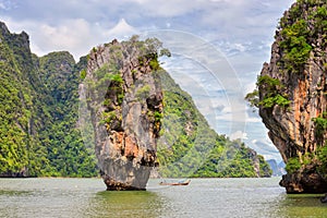 James Bond island Thailand travel destination.