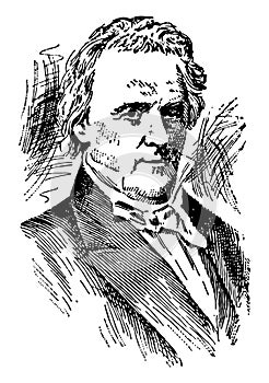 James Buchanan vintage illustration