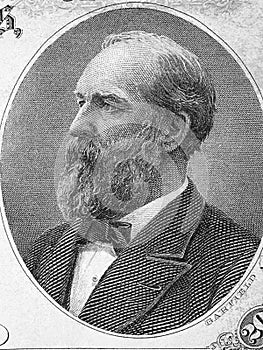 James A. Garfield a portrait from American money