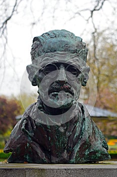 James Joyce`s statue in St, Stephen`s Green, Dublin, Ireland