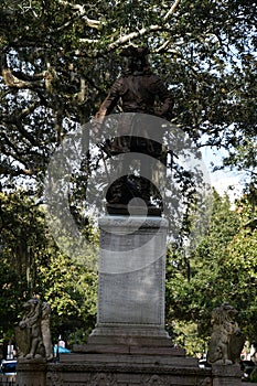 James Oglethorpe Monument at Chippewa Square in Savannah, Georgia photo