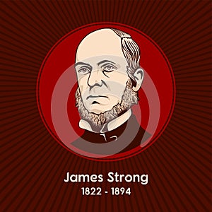 James Strong 1822 - 1894 was an American Methodist biblical scholar and educator, and the creator of Strong`s Concordance photo