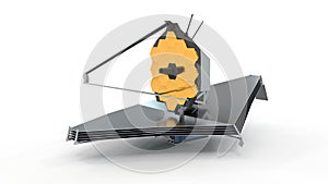 James Webb Space Telescope on white background