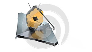 James Webb Space Telescope on white background