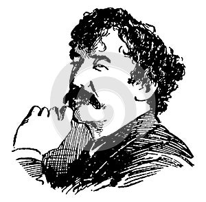 James Whistler, vintage illustration