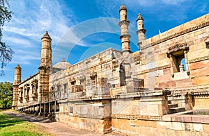 Jami Masjid, a major tourist attraction at Champaner-Pavagadh Archaeological Park - Gujarat, India