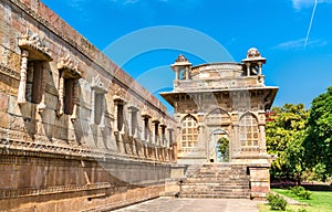 Jami Masjid, a major tourist attraction at Champaner-Pavagadh Archaeological Park - Gujarat, India