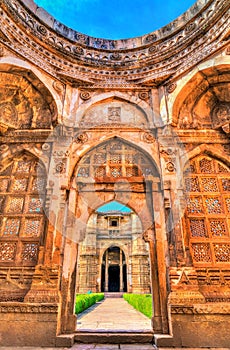 Jami Masjid, a major tourist attraction at Champaner-Pavagadh Archaeological Park - Gujarat, India