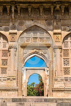 Jami Masjid, a major tourist attraction at Champaner-Pavagadh Archaeological Park - Gujarat, India