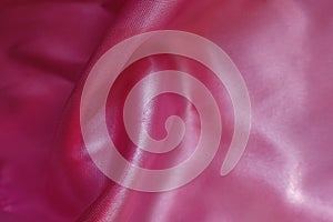 Jammed cold pink satin polyester fabric photo