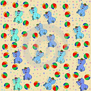 Jammies seamless pattern jumbo and ball