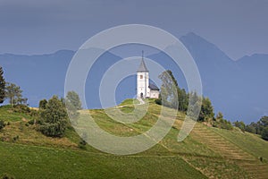 Jamnik, Slovenia. The Jamnik Church is a charming 15th-century chapel in the Kamnik-Savinja Alps near Kranj