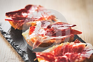 Jamon iberico tapas