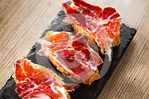 Jamon iberico tapas