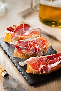 Jamon iberico tapas