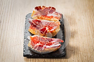 Jamon iberico tapas