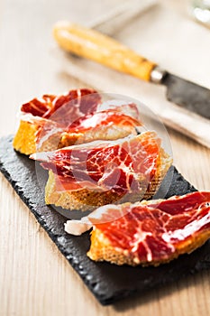 Jamon iberico tapas