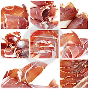 Jamon serrano collage photo