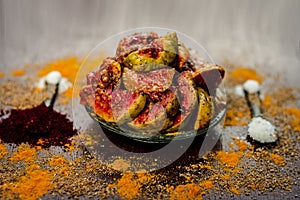 Jamrudh ka achar or Guava pickle.