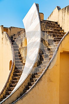 Jamtar Mantar, an astronomical park in Jaipur, Rajasthan, India.