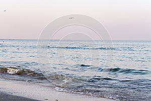 ,  - Jan 01, 1970: Beautiful shot of Black Sea waves crashing into the shore