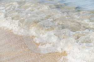 ,  - Jan 01, 1970: Closeup shot of Black Sea waves splashing on the shore