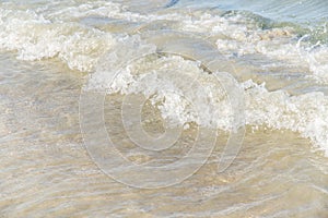 ,  - Jan 01, 1970: Closeup shot of Black Sea waves splashing on the shore