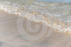 ,  - Jan 01, 1970: Closeup shot of Black Sea waves splashing on the shore