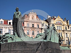 Prague: Jan Hus memorial photo
