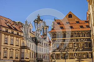 The Jan Hus Memorial in Old Town Square of Prague.