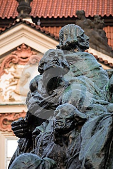 Jan Hus Statue in Prague, Czech Republic