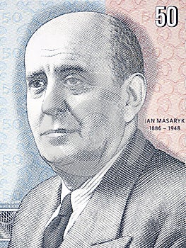 Jan Masaryk a portrait from money