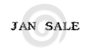 Jan Sale smoke text effect white isolated background