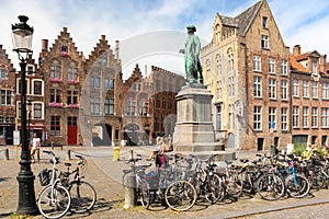 Jan Van Eyck Square. Bruges. Belgium