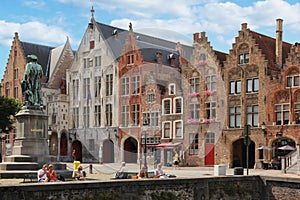 Jan Van Eyck Square. Bruges. Belgium