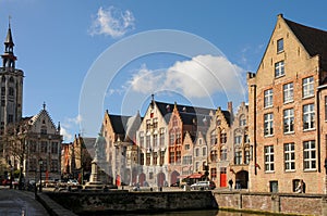 Jan van Eyck square in Bruges, Belgium