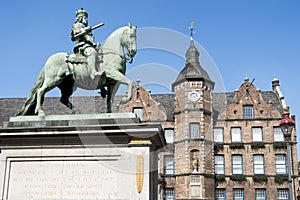 Jan Wellem Statue and Town Hall Dusseldorf