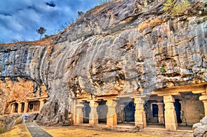 Janavasa, cave 25 and Gopi Lena, cave 26, at the Ellora complex. UNESCO world heritage site in Maharashtra, India