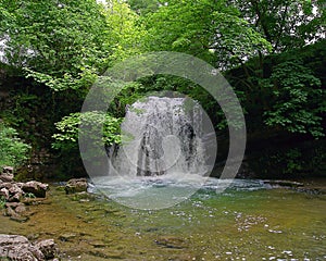 Janet`s Foss, waterfall  Malhamdale, Yorkshire, UK