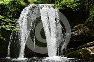 Janet`s Foss Waterfall, Malham Cove, Yorkshire, UK photo