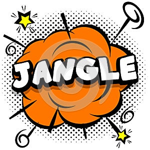 jangle Comic bright template with speech bubbles on colorful frames photo