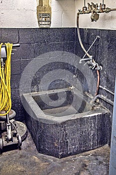 Janitor Mop Sink With Floor Buffer photo
