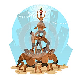 Janmashtami Dahi Handi Illustration