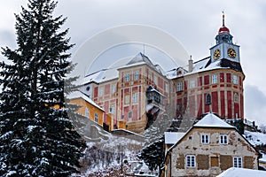 Jansky vrch chateau in Javornik town in Czech republic