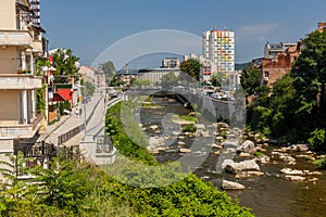 Jantra river in Gabrovo town, Bulgar