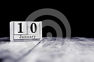 January 10th, 10 January, Tenth of January, calendar month - date or anniversary or birthday