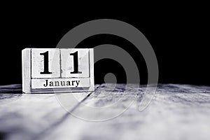 January 11th, 11 January, Eleventh of January, calendar month - date or anniversary or birthday